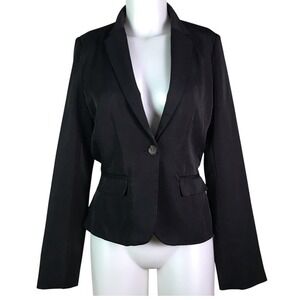 LOVE TREE BLACK BLAZER w/ SHEER BACK PANEL Size Medium